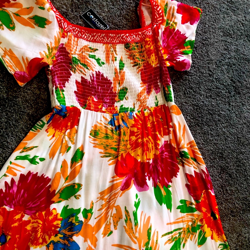 Beautiful Colorful Off the Shoulder Woman's Dress
